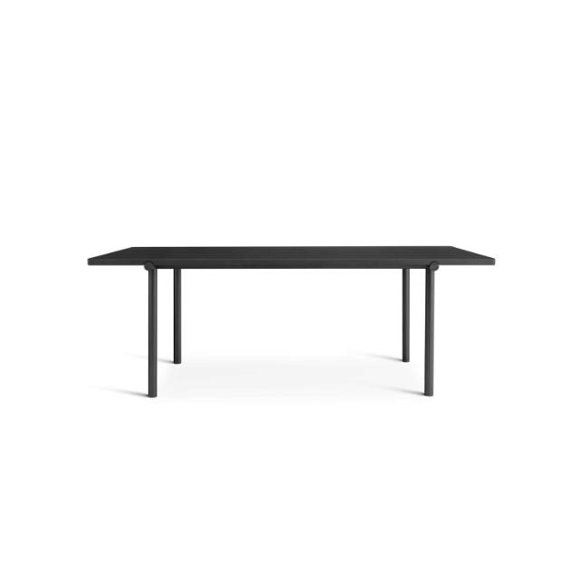 TUBBY TUBE table - 200x90 cm - Black stel/Black bordplade