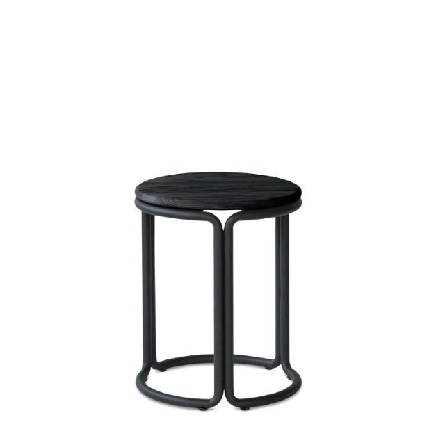 HARDIE stool - Black stel med Black ask sæde