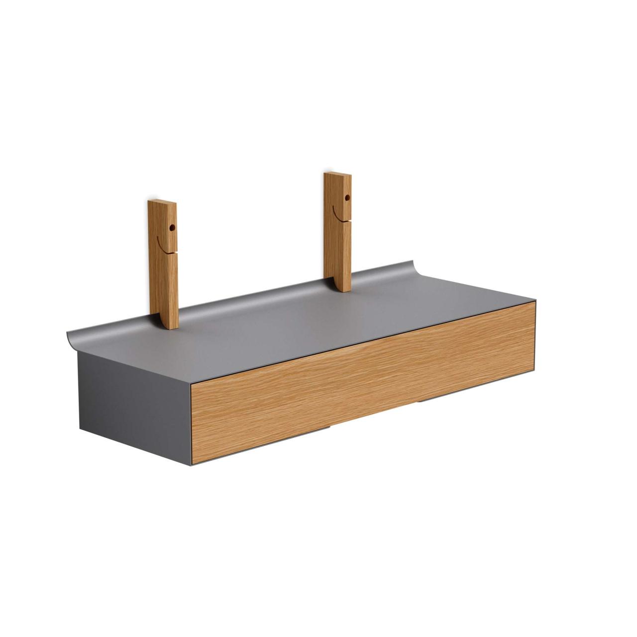 Smile Skuffe - 80 cm - Oak/Grey