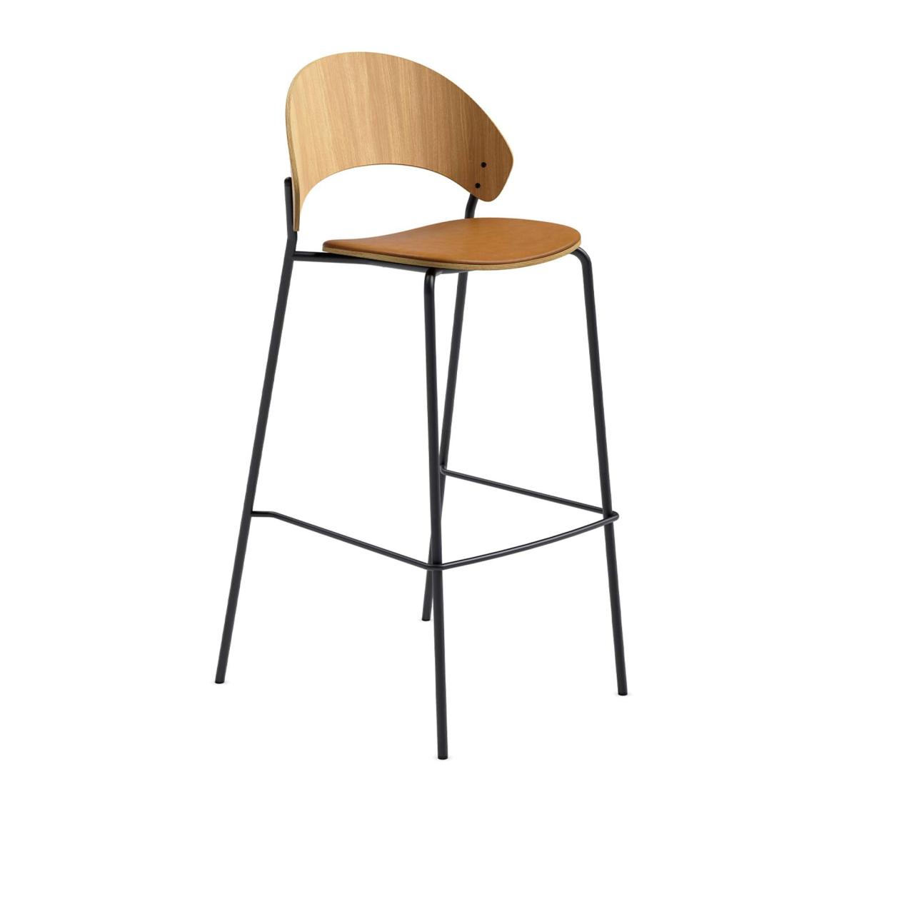 Dosina barstol - 75 cm - Olieret eg m. polstring