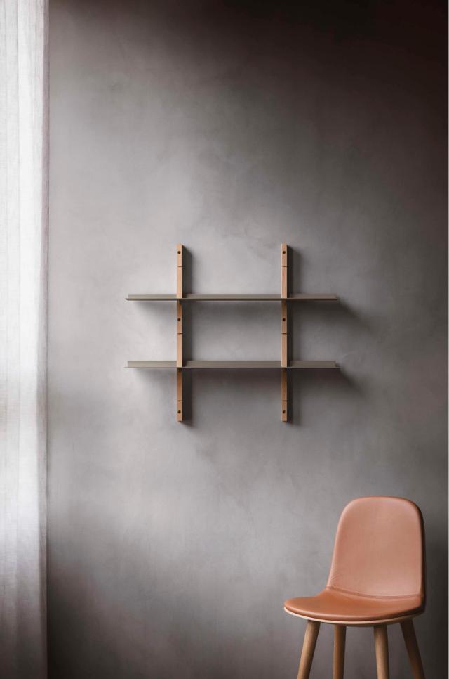 Smile reolsæt - 67,5 cm - Oak/Grey