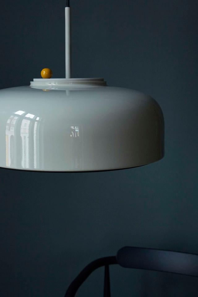 PODGY pendant - Ash Grey med Turmeric Yellow dæmper