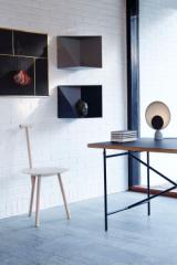 BLOOPER table lamp Ash Grey med Navy Blue disc