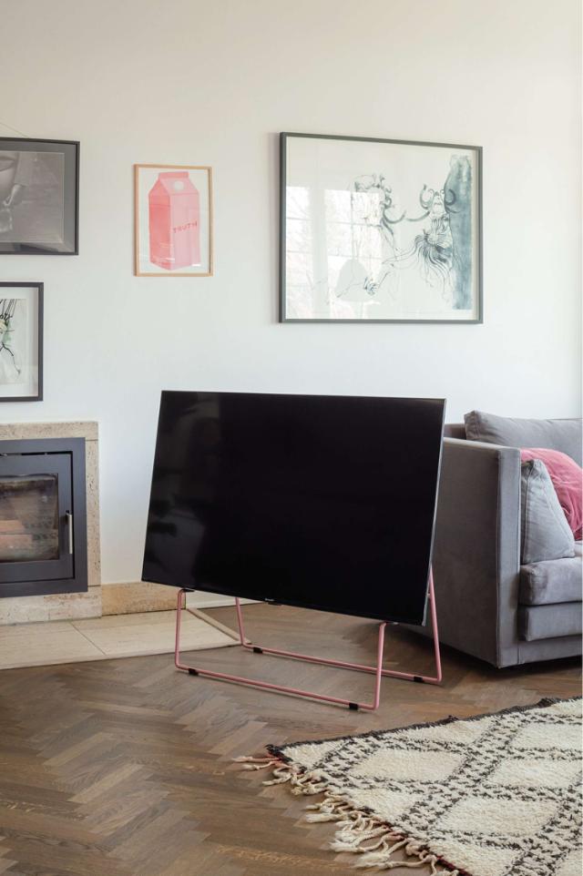 Carry TV stander Cedar green
