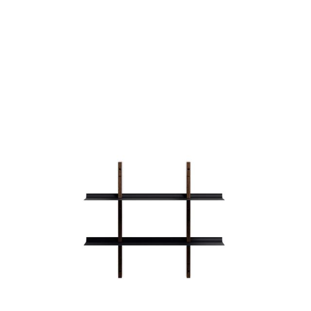 Smile reolsæt - 67,5 cm - Smoked Oak/Black