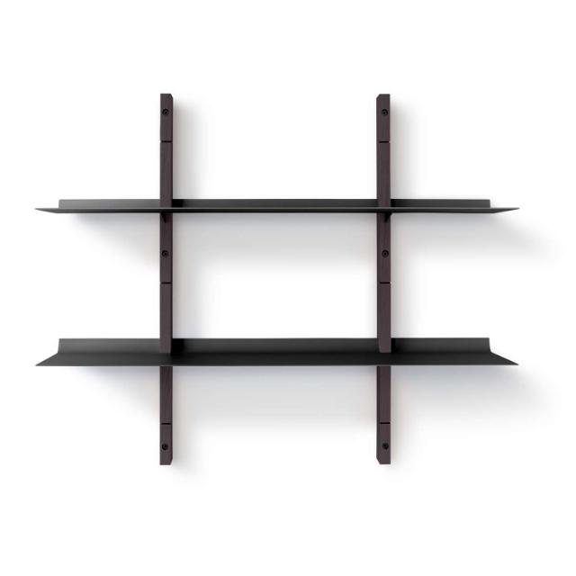 Smile hyldesæt - 80x20 cm - Black - 2 stk.