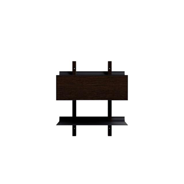 Smile Sengebordshylde - Smoked Oak/Black