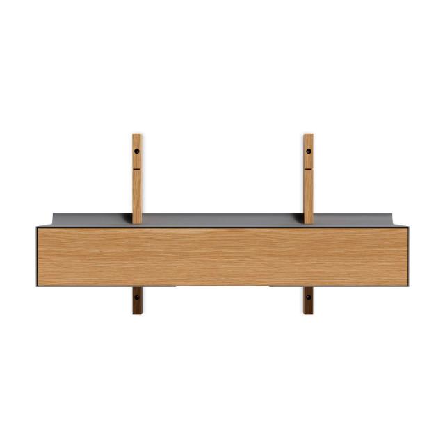 Smile Skuffe - 80 cm - Oak/Grey