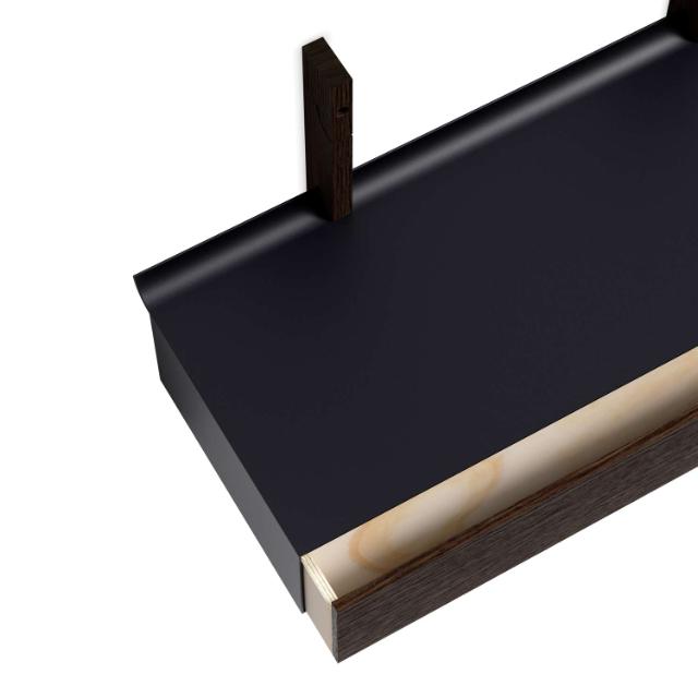 Smile Skuffe - 80 cm - Smoked Oak/Black