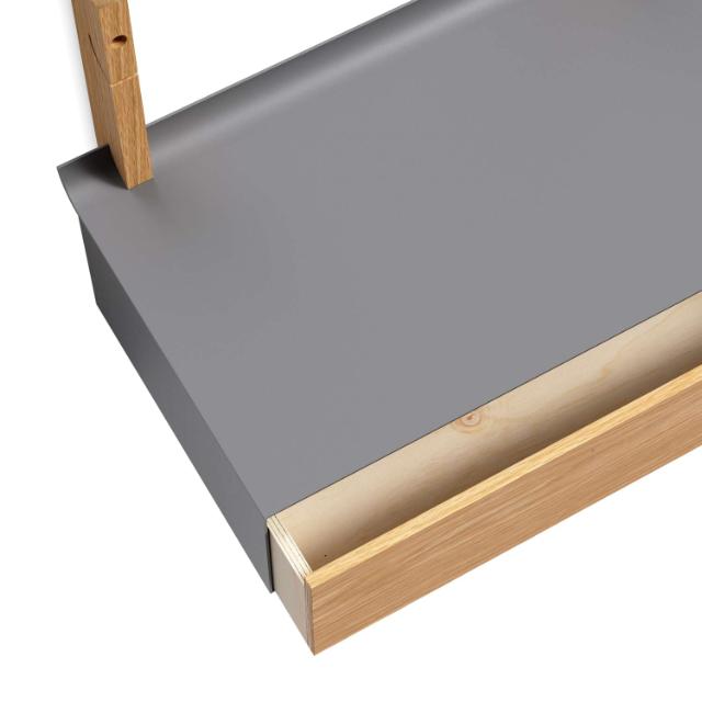 Smile Skuffe - 50 cm - Oak/Grey