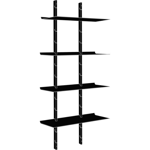 Smile reolsæt - 170 cm - Smoked Oak/Black